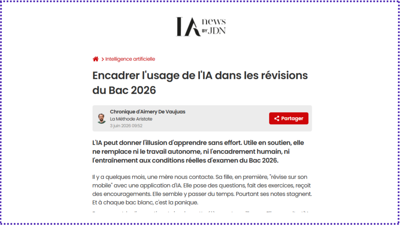 Encadrer l'usage de l'IA dans les révisions du Bac 2026