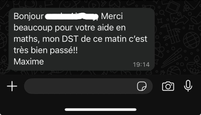 Merci pour votre aide. Mon DST de maths s'est très bien passé.