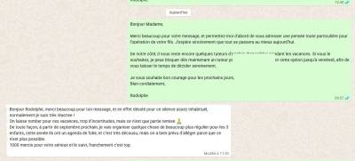 1000 mercis pour votre sérieux et le suivi, franchement c’est top.